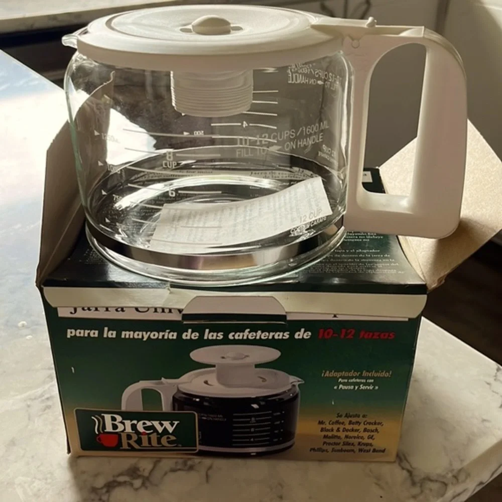 Brew Rite universal replacement carafe for most 10-12‎ cup coffeemakers